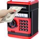 Refasy Piggy Bank Cash Coin Can ATM Bank Electronic Coin Money Bank for Kids Age 3-12, Money Savings Box Mini ATM Coin Bank Toys Gifts for 3 4 5 6 7 8 9 10 11 12 Year Old Boys Girls