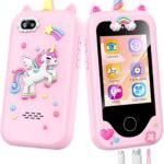 Kids Smart Phone with Dual Camera, Game & Music Player, Toddler Learning Play Toy Cell Phone, Gifts for Girls, Christmas, Birthday, Age 3-10, Light Pink