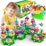 YEEBAY Flower Garden Building Toys for Girls Age 3, 4, 5, 6, 7 Year Old – STEM Gardening Toys for Kids – Stacking Game for Toddlers Play Set – Educational Activity for Preschool (148 PCS)