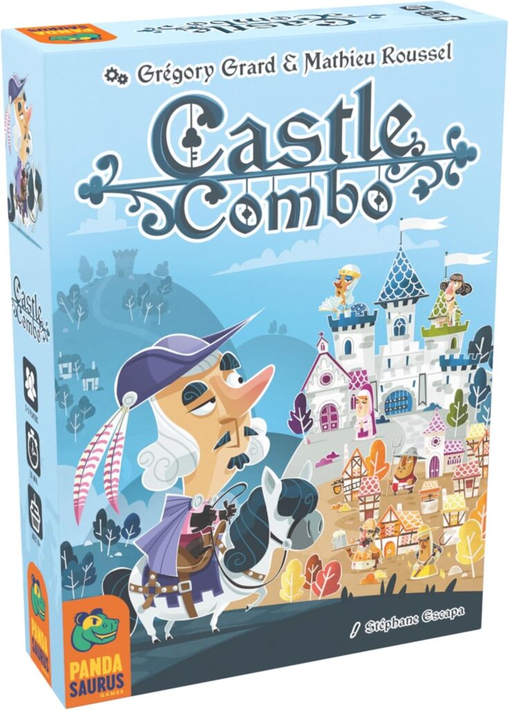 Pandasaurus Games Castle Combo Card Game – Maximize Combos in This Card Placement Strategy Game, Quick Competitive Family Fun for Kids & Adults, Ages 10+, 2-5 Players, 15-30 Minute Playtime