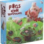 PlayMonster Pigs on Trampolines Board Games – Multi-Player, Preschool Toys, Hand-Eye-Coordination Game, The Muddiest Pig Wins, Ages 6+