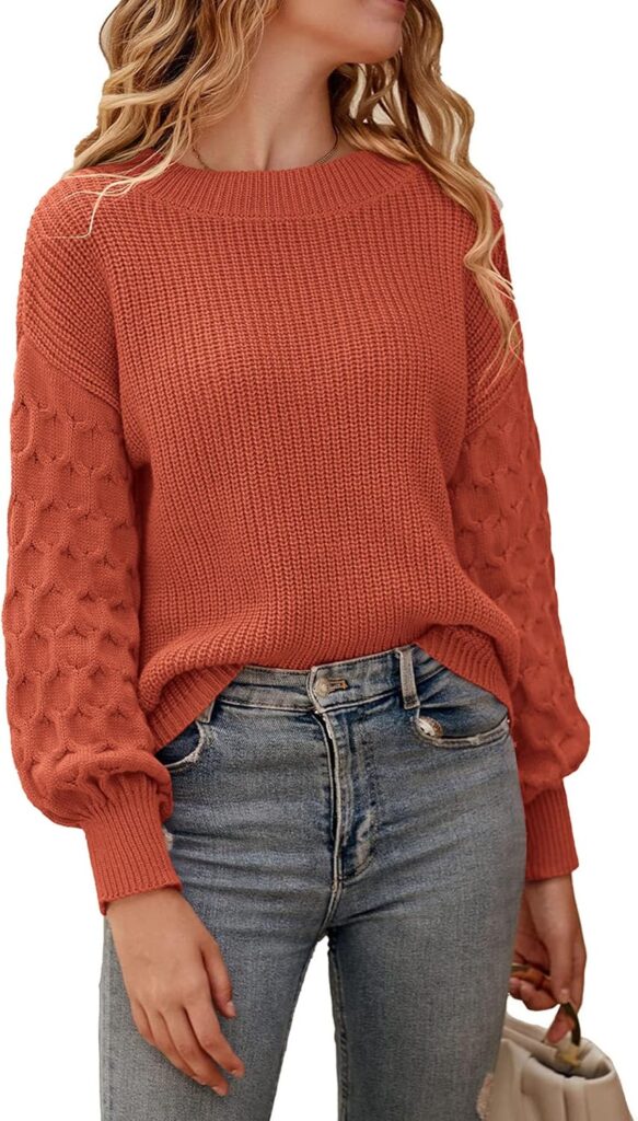PRETTYGARDEN Women’s Fall 2025 Pullover Sweater Casual Long Sleeve Loose Chunky Knit Tops Blouse Winter Fashion Clothing