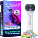 Loop Lasso NANO Glow in the Dark Rave Toys with Built-in UV Blacklight – Interactive Rope Launcher STEM Toy – Viral Flow and String Shooter Toy for Kids and Adults