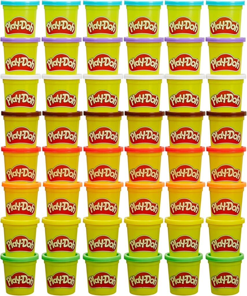 Play-Doh Bulk Pack of 48 Cans, 6 Sets of 8 Modeling Compound Colors, 3oz, Back to School Gifts & Prizes for Students & Classroom, Preschool Toys for Kids, Ages 2+ (Amazon Exclusive)