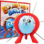 Balloon Blast Party Game Set, Family Fun Tabletop Game with 10 Balloons, 9 Sticks, Dice, Stand, Red Frame