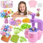 GPPNKC Flower Bouquet Craft Kit DIY Arts and Crafts Toddler Toys Flowers Market Toy Educational Fun DIY Activity Set Birthday Gift for 4 5 6 7 8+ Year Old Girls and Boys