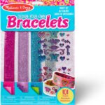 Melissa & Doug Design-Your-Own Bracelets with 100+ Sparkle Gem & Glitter Stickers, Kids Snap Bracelets, Stickers & Jewelry Crafts, Preschool Toys for Girls & Boys Ages 4+