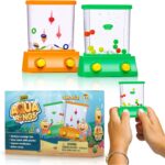 YoYa Toys Aqua Rings Handheld Water Game – Set of 2 – Water Ring Toss and Basketball Hoop Toy – Gift for Ages 3 4 5 6 7 8 9 – Nostalgic 80’s 90’s Retro Mini Games – Fun Car Road Trip Travel Activities