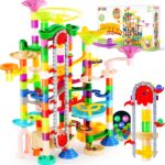 JOYIN 236Pcs Glowing Marble Run with Motorized Elevator- Construction Building Blocks Toys with 30 Glow in The Dark Plastic Marbles, STEM Toy for Boys and Girls Gift for Christmas