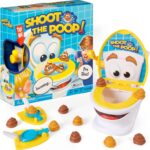Brybelly The Original Shoot The Poop – Funny Family Game – Fast and Frenzied Flushing Poop Game with Fun Sounds for Kids