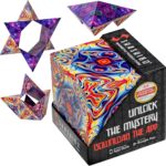 Shashibo Shape Shifting Box – Award-Winning Fidget Toy w/ 36 Rare Earth Magnets – Fidget Cube Transforms Into Over 70 Shapes, Sensory Toy Gift for Kids, Teens, and Adults (Spaced Out)
