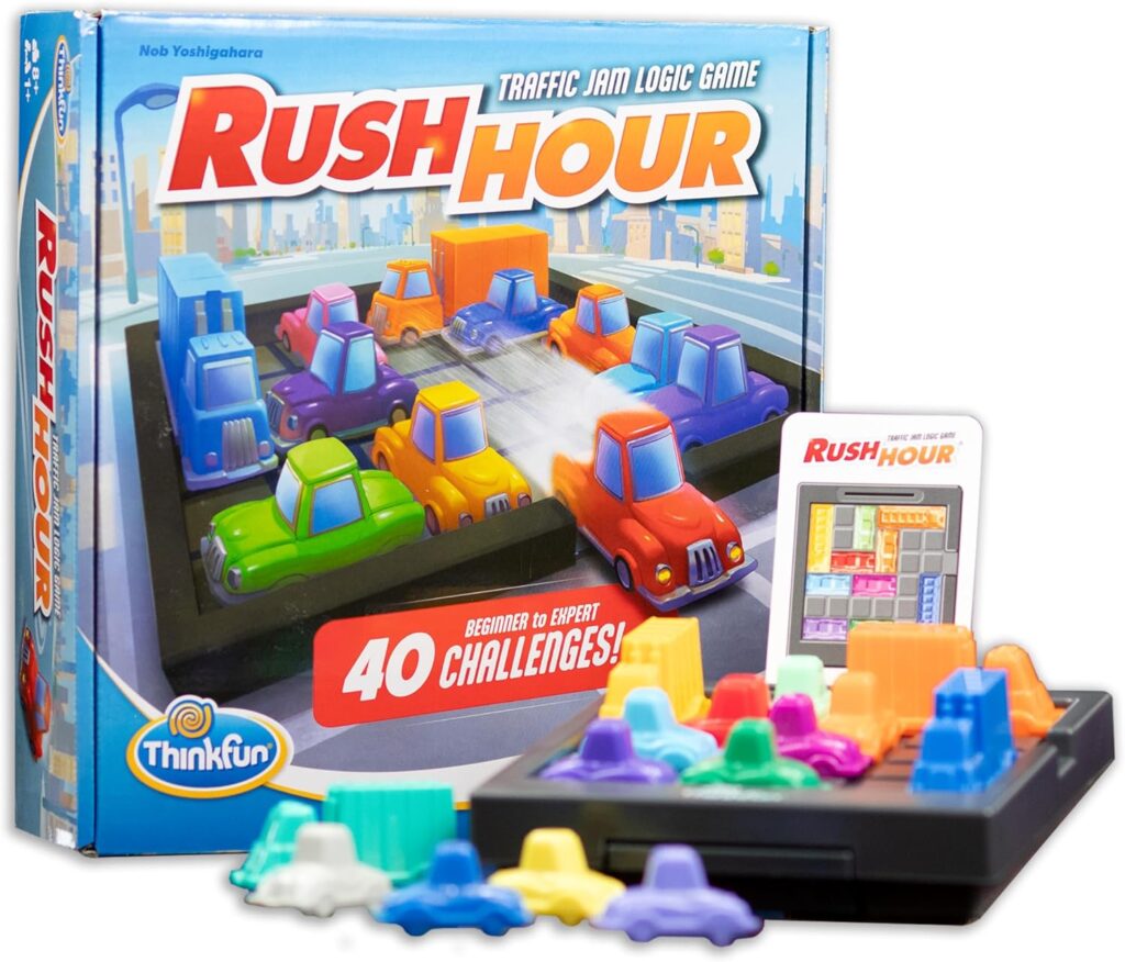 ThinkFun Rush Hour Traffic Jam Logic Game – Engaging STEM Toy for Kids Age 8 and Up – Enhances Reasoning & Planning Skills – MESH Accredited – 20+ Awards – Trusted Worldwide Seller for Over 20 Years