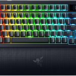 Razer BlackWidow V4 Pro 75% Wireless Gaming Keyboard: OLED Display – True 4K Hz Wireless – Bluetooth – Hot Swappable – Orange Tactile Switches – Command Dial – Snap Tap – Chroma RGB – Wrist Rest