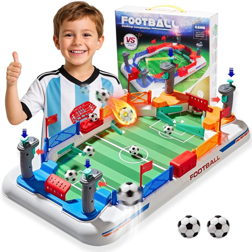 Mini Soccer Board Game for Kids: Foosball Table Toys for 3 4 5 6 7 8-12 Year Old Kids – Pinball Interactive Sports Game Age 3+ Indoor Home Party – Birthday Gift for Boys Girls