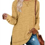 Aokosor Tunic Tops for Women 2025 Long Sleeve Shirts for Leggings Loose Fit Sweaters