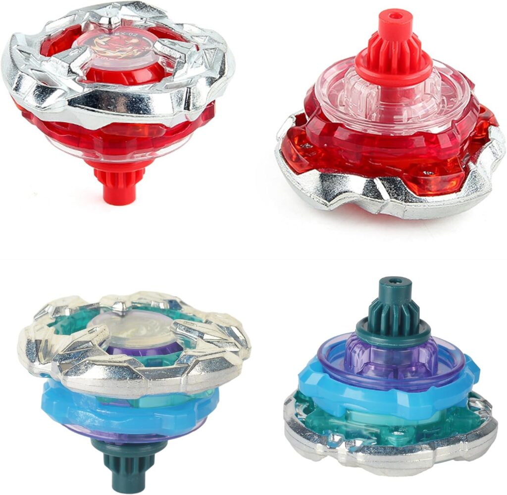 BX Bey Battling Set, BX Tops Burst Blade Toy Combat Battling Game Set, X Spinning & X-Launchers, Greats Birthday Gift for Boys, Ages for 8 10 12+ (12 Spinning Tops)