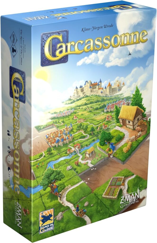 Asmodee Carcassonne Board Game – Classic Tile-Laying Strategy Game, Family Fun Medieval Adventure for Kids & Adults, Ages 7+, 2-5 Players, 35 Minute Playtime