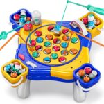 Magnetic Fishing Game for Kids Toddlers 3-5, 70 pcs Fishing Toys for Kids Toddlers 3-5, Fishing Table Toys Board Game Birthday Gifts for 3 4 5 6 7 8 Years Old Toddlers Kids