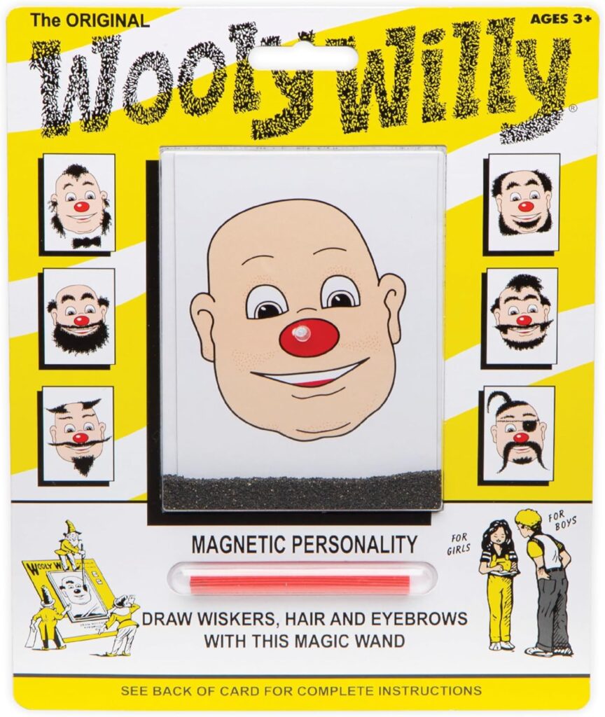 Original Wooly Willy, Magnetic Personalities – Drawing Kit, Arts and Crafts, Fidget Toys for Kids, Draw on Wooly’s Face, Portable, Easy to Use, Zero Mess Drawing, Screen-Free Toys, Ages 3+