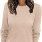 WIHOLL Sweaters for Women Lightweight Pullover Tops Long Sleeve Shirts Crewneck Fashion Clothing Fall Outfits 2025