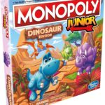 Hasbro Gaming Monopoly Junior Dinosaur Edition Game | Kids Board Games with Dino-Themed Toy Tokens | 2-4 Players for Boys & Girls | Ages 5+ (Amazon Exclusive)