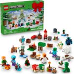 LEGO Minecraft Advent Calendar 2025 Building Toy – Kids Holiday Countdown Set for Boys & Girls, Ages 7+ – 24 Buildable Surprises & 8 Minifigures for Gamers – Collectible Gift for Christmas – 21280