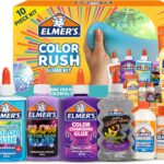 Elmer’s Color Rush Slime Kit, Includes Liquid Glue, Activator, Makes Color Changing, Glow in The Dark, Butter Slime and More, 10 Piece Set – Perfect for Parties, Gift, Activity Time