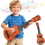YEZI Kids Toy Classical Ukulele Guitar Musical Instrument, Brown