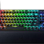 Razer Huntsman V3 Pro TKL Esports Gaming Keyboard: Analog Optical Switches – Razer Snap Tap – Rapid Trigger – Adjustable Actuation – Media Keys & Dial – Doubleshot PBT Keycaps – Wrist Rest – Black