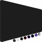 TEDNETGO Large Gaming Mouse Pad, Waterproof Extra Large Big Mouse Pad with Stitched Edge, XXL Non-Slip Black Computer Long Mousepad Desk Mat for Gamer, Office & Home, Black