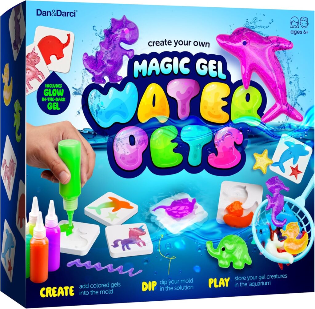 Dan&Darci Aqua Fairy Water Gel Kit for Kids – Craft for Kids – Magic Elf Toy Kits – Waters Pets – DIY Squishy Maker – Make Your Own Squishies Toys Crafts for Boys & Girls Ages 6-12