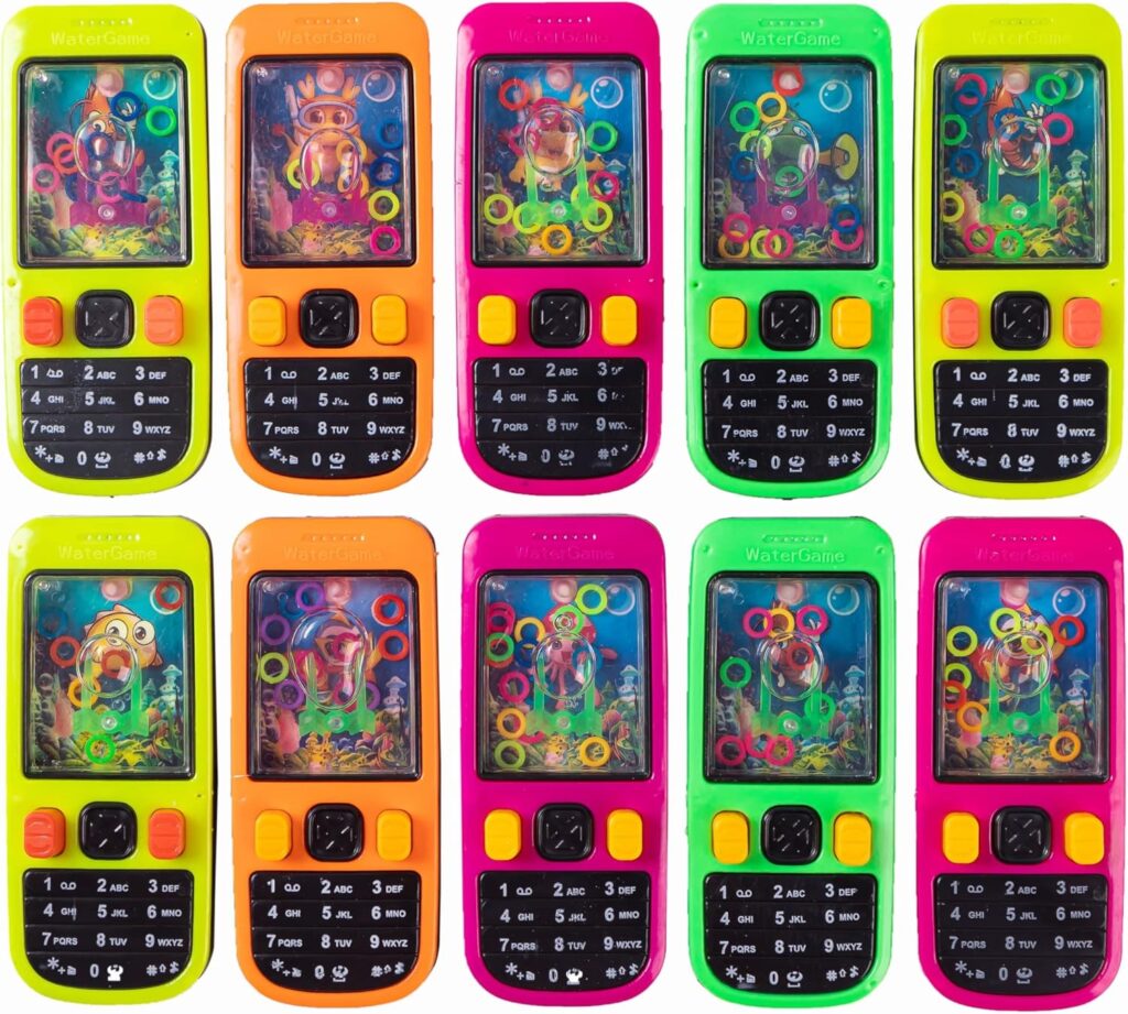 Handheld Water Game-10 Pcs Water Ring Game for Kids Handheld-Treasure Box Prizes-Party Favors Goodie Bags Stuffers-Birthday Class Favor-School Classroom Reward Prizes Bulk-4.2″