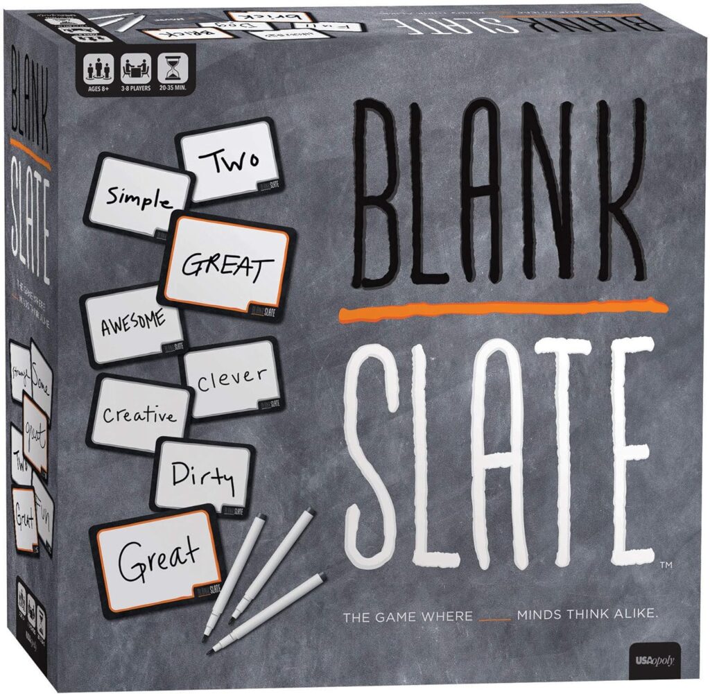 BLANK SLATE™ – The Game Where Great Minds Think Alike | Fun Family Friendly Word Association Party Game, 3 to 8 players, Black-88